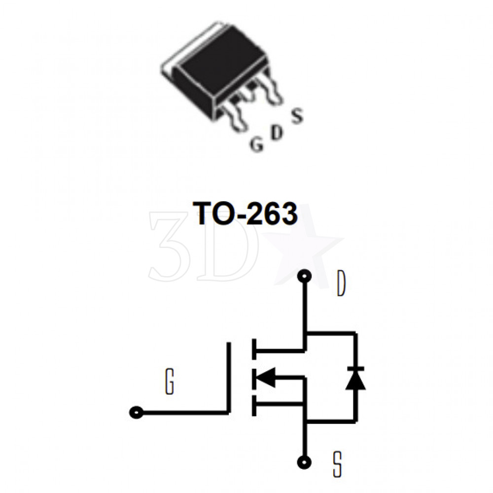 Tranzistor MOSFET 12N65 TO-263